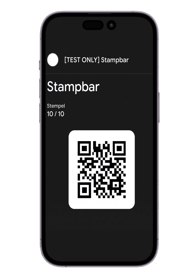 StampBar Stempelkarte im Smartphone Wallet mit QR-Code